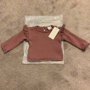 Jamie Kay rose knit sweater 0-3m